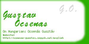 gusztav ocsenas business card