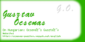 gusztav ocsenas business card